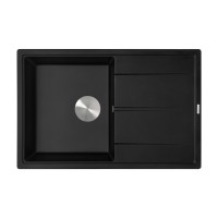 Мойка с сифоном ZORG Rock 78 PREMIUM black metallic