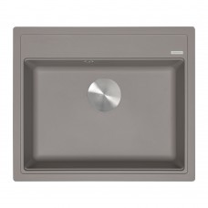 Мойка с сифоном ZORG Rock 60 PREMIUM alumetallic