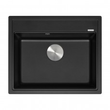 Мойка с сифоном ZORG Rock 60 PREMIUM black metallic