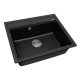 Мойка с сифоном ZORG Rock 60 PREMIUM black metallic