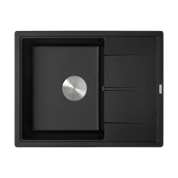 Мойка с сифоном ZORG Rock 65 PREMIUM black metallic