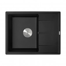 Мойка с сифоном ZORG Rock 65 PREMIUM black metallic